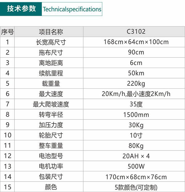 电动仁布尘推车C3102